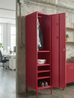 Beliani Toimistokaappi Teras 5 Hyllya Punainen Frome Shop