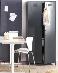 Beliani Toimistokaappi Teras 2 Ovea Musta Varna Hot