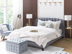 Beliani Torkkupeitto Kangas Luonnonvalkoinen 200 X 220 Cm Chaab Fashion