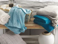 Beliani Torkkupeitto Kangas Vaaleanharmaa 200 X 220 Cm Samur Shop