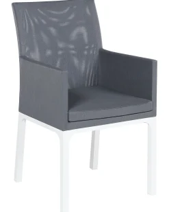 Beliani Tummanharmaa Alumiininen Puutarhatuoli 8 Kpl Bacoli Best