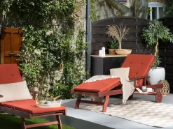 Beliani Tummanpunainen Pehmuste Lepotuoliin Toscana/Java Discount