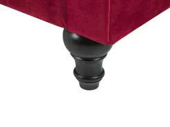 Beliani Tummanpunainen Samettiverhoiltu Sohvaryhma Chesterfield Sale