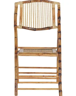 Beliani Tuoli Bambu Kokoontaitettava Ruskea 4 Kpl Trentor Cheap