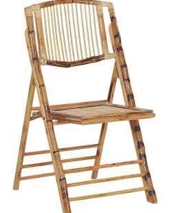 Beliani Tuoli Bambu Kokoontaitettava Ruskea 4 Kpl Trentor Cheap