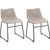 Beliani Tuoli Kangas Beige 2 Kpl Batavia Sale