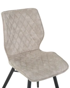 Beliani Tuoli Kangas Beige 2 Kpl Lisle New