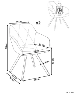 Beliani Tuoli Kangas Beige 2 Kpl Monee Clearance