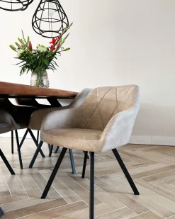 Beliani Tuoli Kangas Beige 2 Kpl Monee Clearance