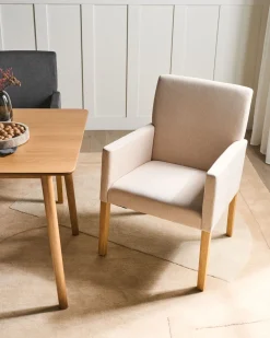 Beliani Tuoli Kangas Beige Rockefeller Fashion