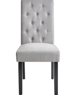 Beliani Tuoli Kangas Harmaa 2 Kpl Velva Clearance