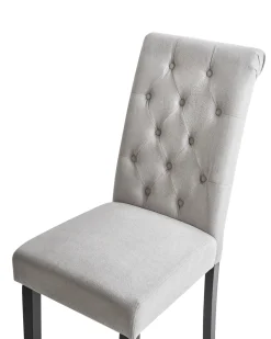 Beliani Tuoli Kangas Harmaa 2 Kpl Velva Clearance