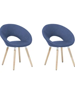 Beliani Tuoli Kangas Laivastonsininen 2 Kpl Roslyn Best