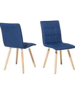 Beliani Tuoli Kangas Laivastonsininen 2 Kpl Brooklyn Discount