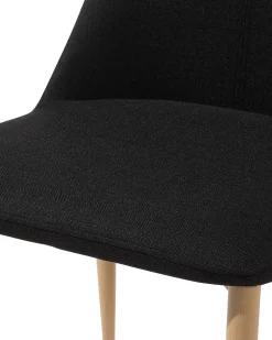 Beliani Tuoli Kangas Musta 2 Kpl Clayton Flash Sale