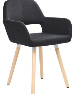 Beliani Tuoli Kangas Musta 2 Kpl Chicago Outlet