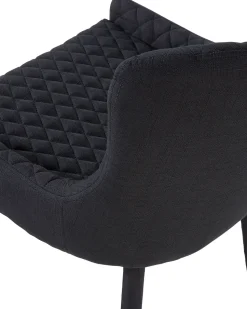 Beliani Tuoli Kangas Musta 2 Kpl Solano Flash Sale