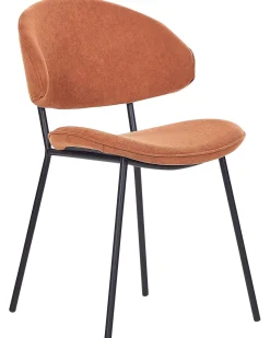 Beliani Tuoli Kangas Oranssi 2 Kpl Kiana Hot