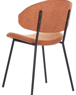 Beliani Tuoli Kangas Oranssi 2 Kpl Kiana Hot