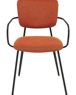 Beliani Tuoli Kangas Oranssi 2 Kpl Elko Cheap