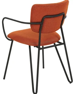 Beliani Tuoli Kangas Oranssi 2 Kpl Elko Cheap