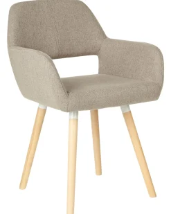 Beliani Tuoli Kangas Ruskeanharmaa 2 Kpl Chicago Outlet