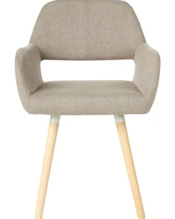 Beliani Tuoli Kangas Ruskeanharmaa 2 Kpl Chicago Outlet