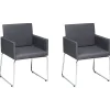 Beliani Tuoli Kangas Tummanharmaa 2 Kpl Gomez Cheap