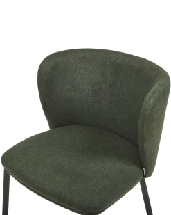 Beliani Tuoli Kangas Tummanvihrea 2 Kpl Mina Online