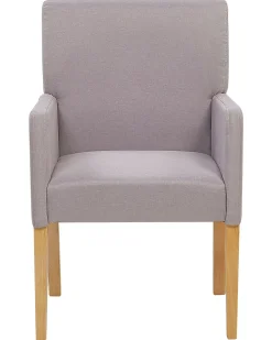 Beliani Tuoli Kangas Vaaleanharmaa Rockefeller Shop