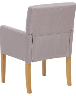 Beliani Tuoli Kangas Vaaleanharmaa Rockefeller Shop