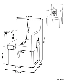 Beliani Tuoli Kangas Vaaleanharmaa Rockefeller Shop