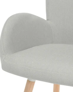 Beliani Tuoli Kangas Vaaleanharmaa 2 Kpl Brookville Best Sale