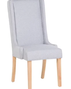 Beliani Tuoli Kangas Vaaleanharmaa 2 Kpl Chambers Discount