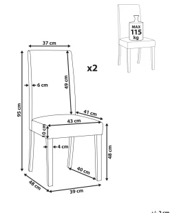 Beliani Tuoli Keinonahka Beige 2 Kpl Broadway Sale