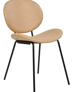 Beliani Tuoli Keinonahka Hiekanruskea 2 Kpl Luana Discount