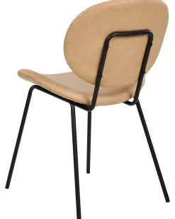 Beliani Tuoli Keinonahka Hiekanruskea 2 Kpl Luana Discount