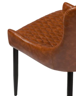 Beliani Tuoli Keinonahka Kullanruskea 2 Kpl Solano Shop