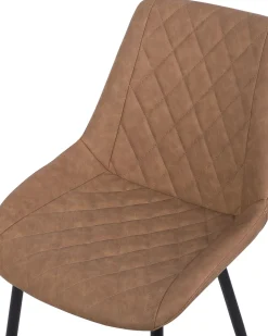 Beliani Tuoli Keinonahka Kullanruskea 2 Kpl Maribel Clearance