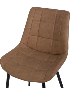 Beliani Tuoli Keinonahka Kullanruskea 2 Kpl Melrose Best