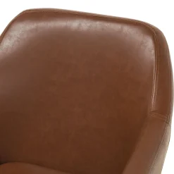 Beliani Tuoli Keinonahka Kullanruskea Yorkville Cheap