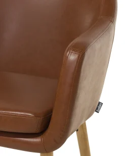 Beliani Tuoli Keinonahka Kullanruskea Yorkville Cheap