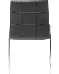 Beliani Tuoli Keinonahka Musta 2 Kpl Kiron Best