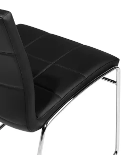 Beliani Tuoli Keinonahka Musta 2 Kpl Kiron Best