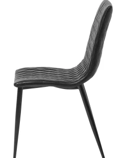 Beliani Tuoli Keinonahka Musta 2 Kpl Montana Outlet