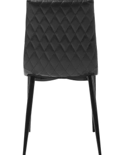 Beliani Tuoli Keinonahka Musta 2 Kpl Montana Outlet