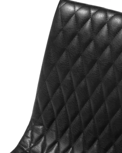 Beliani Tuoli Keinonahka Musta 2 Kpl Montana Outlet