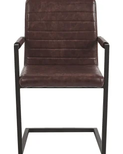 Beliani Tuoli Keinonahka Ruskea 2 Kpl Buford Online