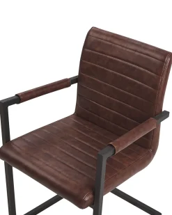 Beliani Tuoli Keinonahka Ruskea 2 Kpl Buford Online