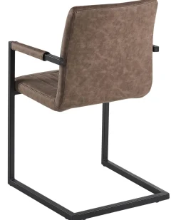 Beliani Tuoli Keinonahka Ruskea 2 Kpl Brandol Outlet